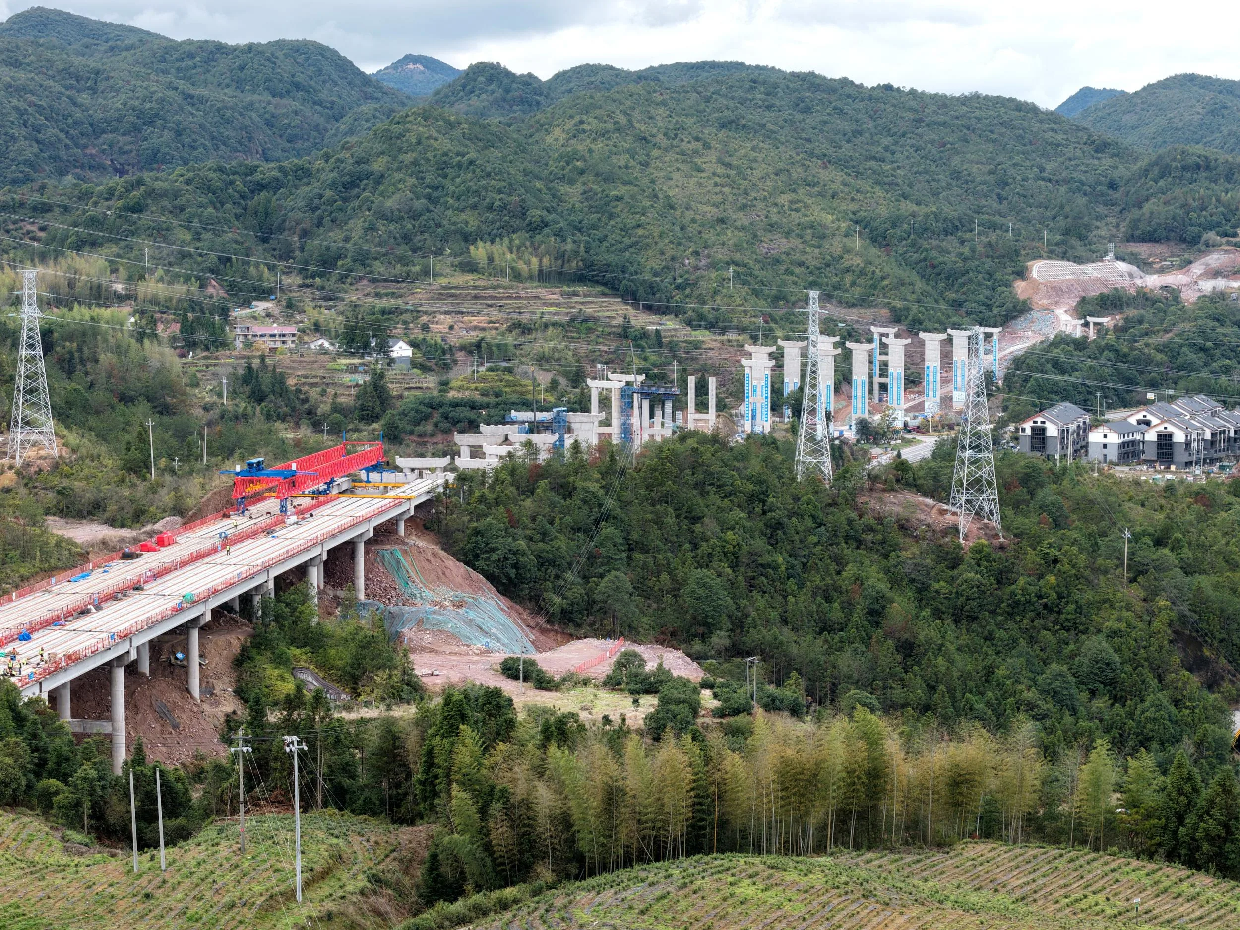 桥隧并进！苍泰高速泰顺段工程建设提速
