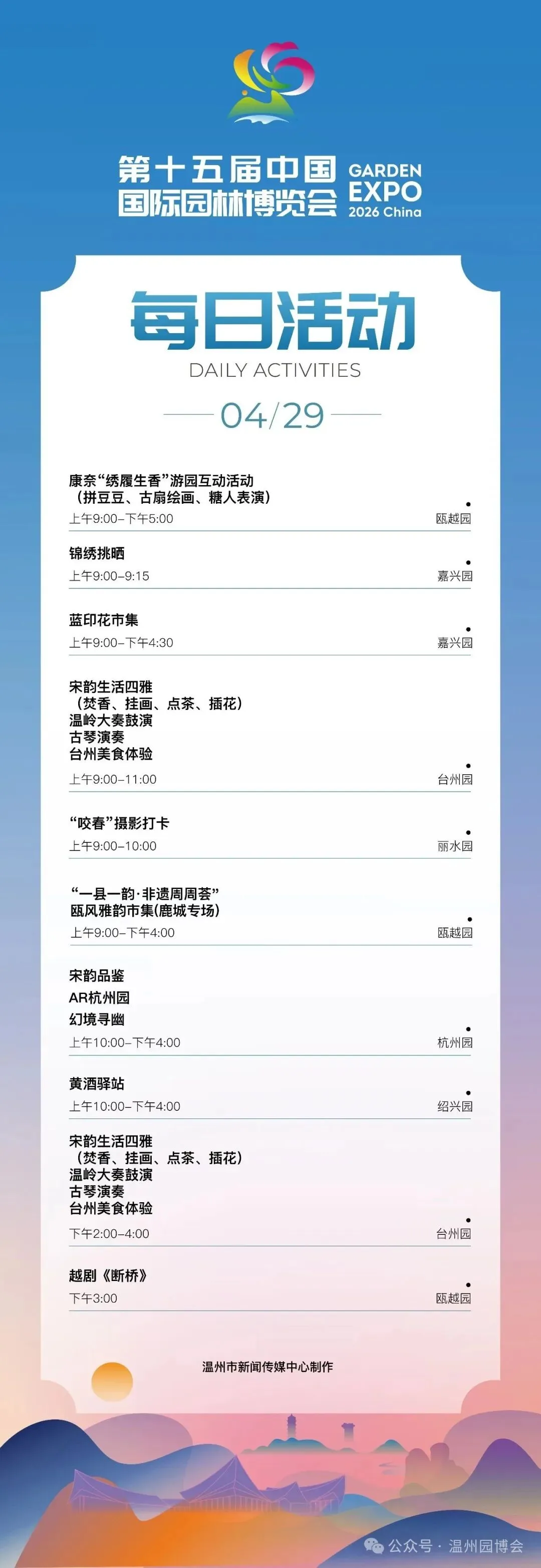 园博会4月29日活动发布