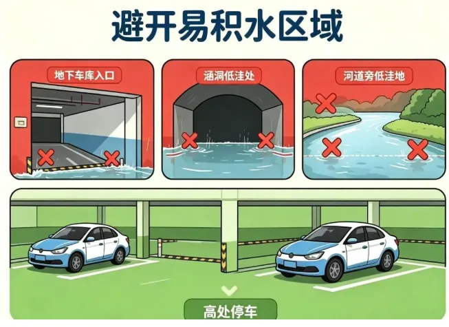 避险停放，不予处罚！