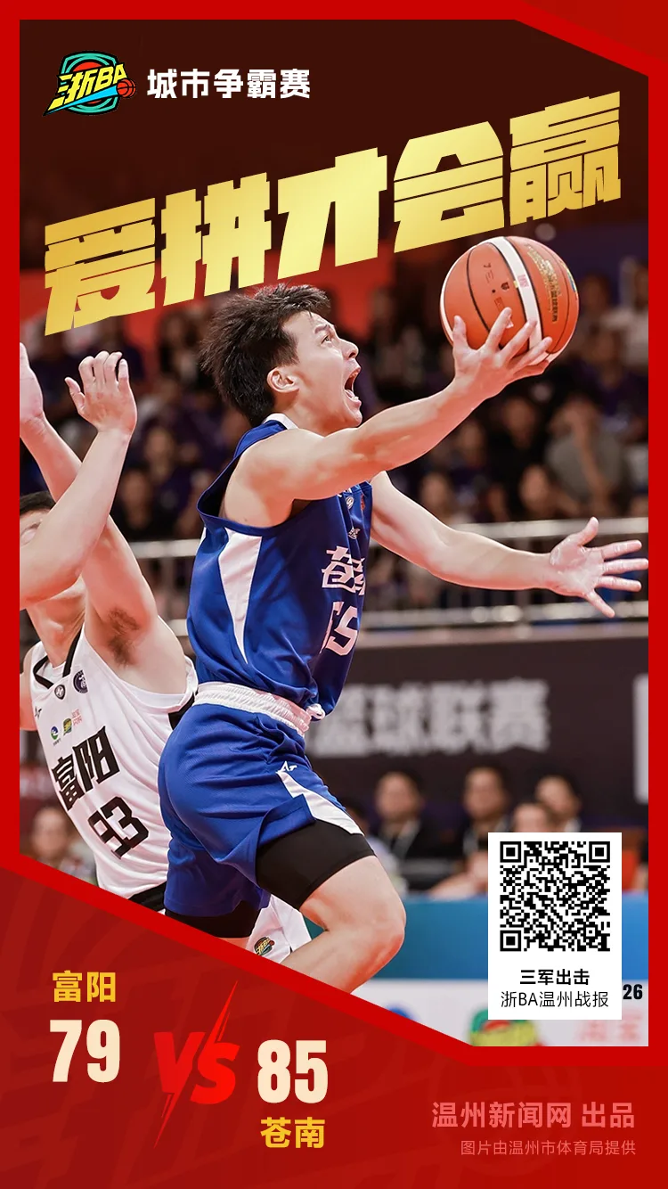 鏖战过关！苍南队客场战胜富阳队