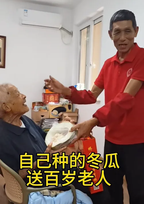 温州：“绿土”变爱心 冬瓜赠老人