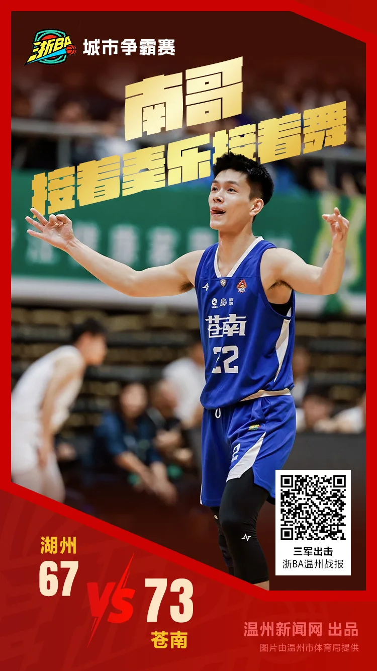 南哥，接着奏乐接着舞！苍南队客场战胜湖州队