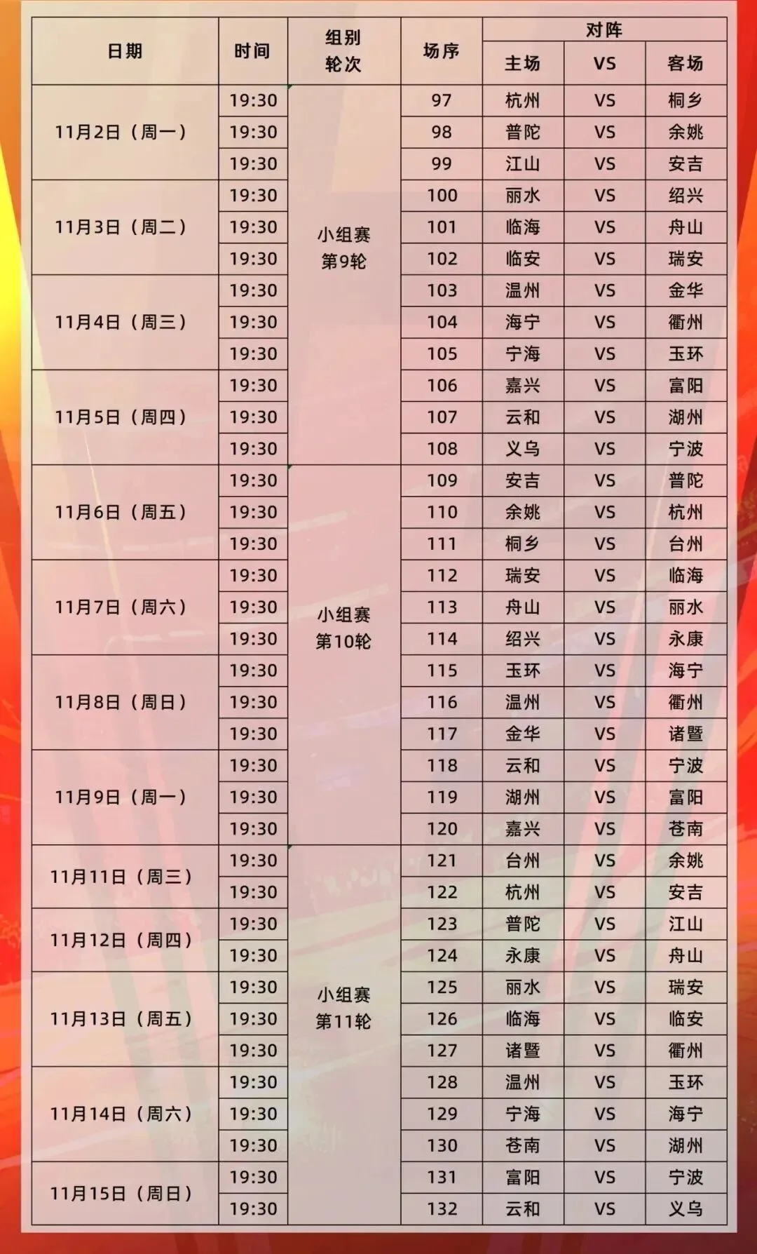 最新！“浙BA”瑞安比赛场次调整 - 配图2
