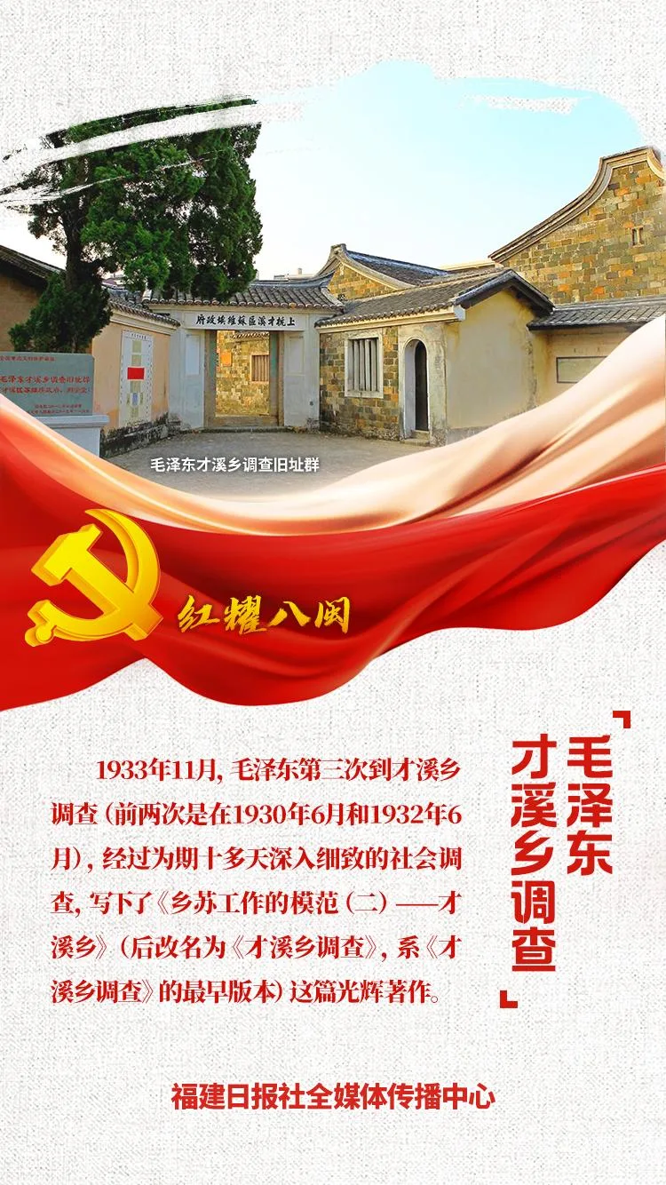 红耀八闽 | 毛泽东才溪乡调查