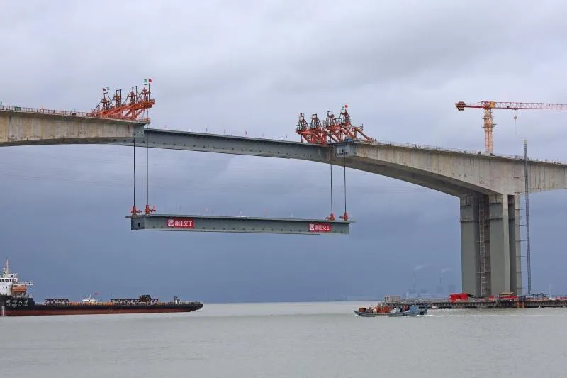 国道G228线福建境内最长跨海大桥东港特大桥顺利合龙
