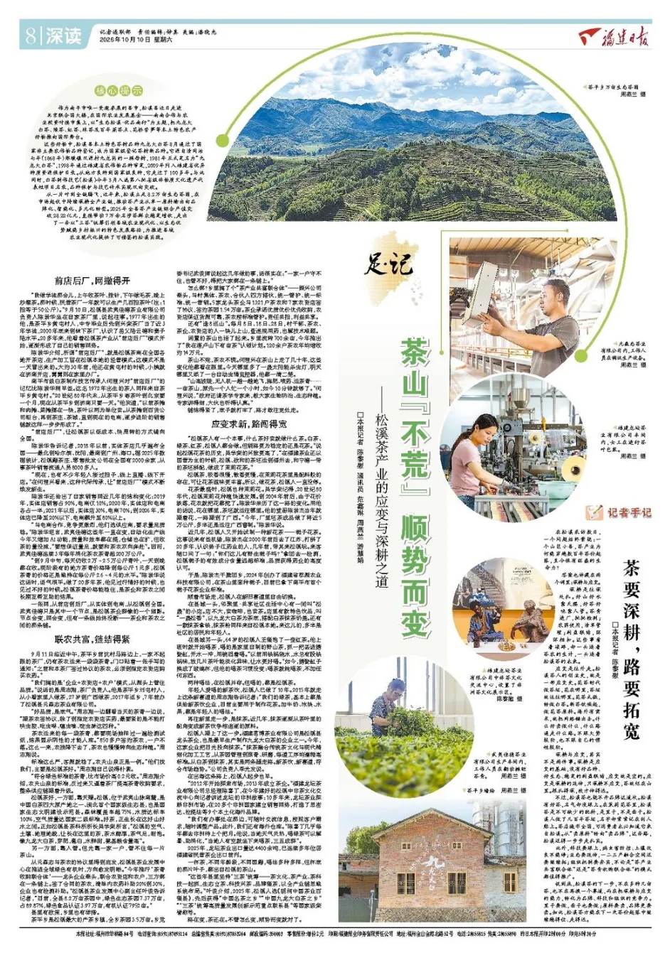 深读 | 茶山“不荒” 顺势而变——松溪茶产业的应变与深耕之道 社会