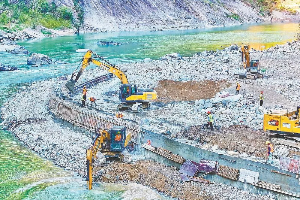 上白石水利枢纽工程建设提速 社会