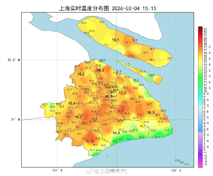 近80年来最暖立春！上海徐家汇站最高气温达16.9℃