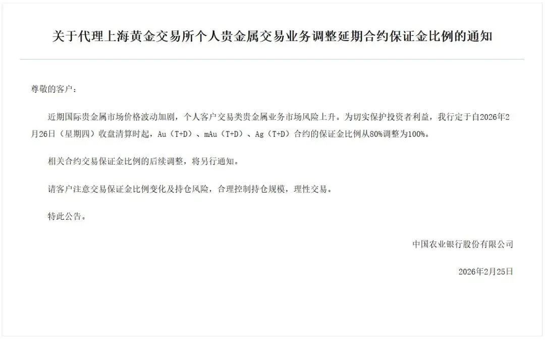 上调至100%！金价迅猛上涨，国有大行紧急出手