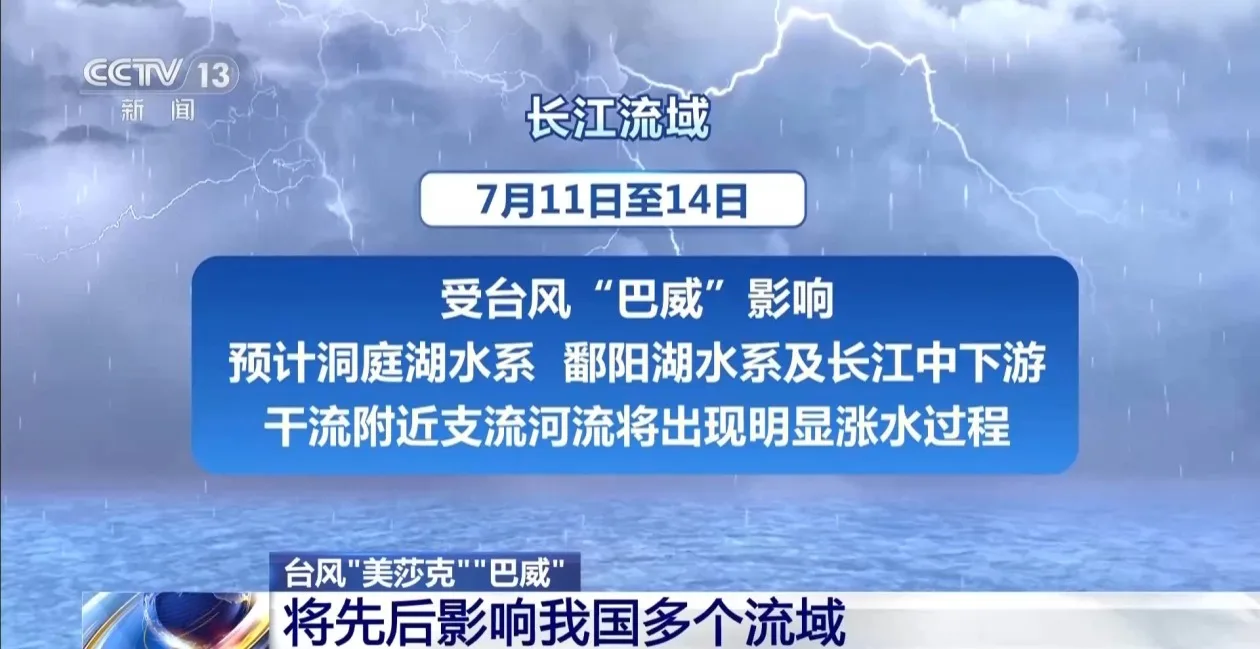 台风“美莎克”“巴威”将先后影响我国多个流域