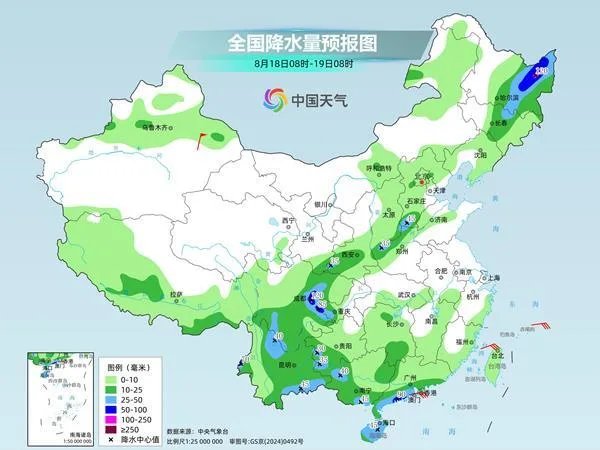 西南华南东北等地降雨频繁 江南持续高温闷热