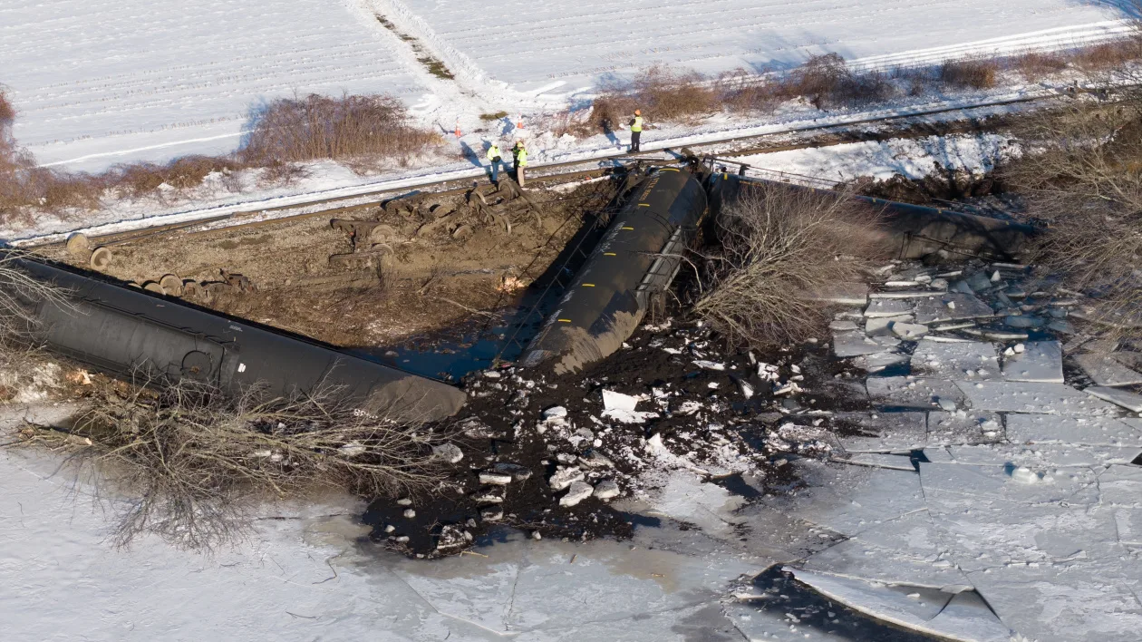 美国一危化品列车脱轨 尚未发现泄漏