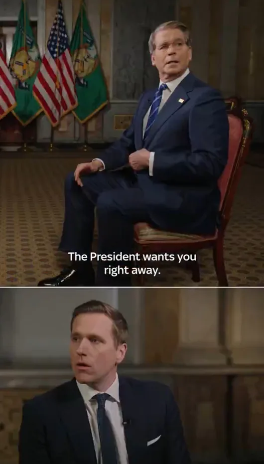 “总统找你”，英媒：贝森特正接受采访，突然被助手叫往白宫战情室……