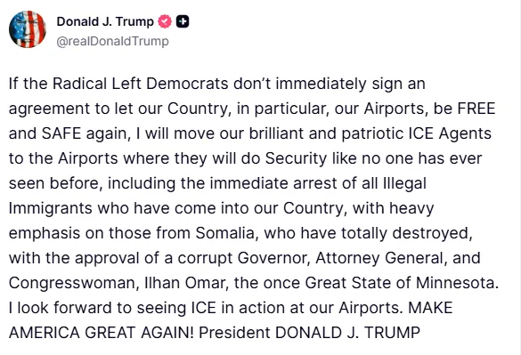 民主党“单独拨款”动议遭否决 美国土安全部“停摆”危机何时解？