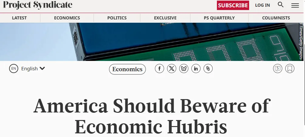 【世界说】著名经济学家警示美国不应沉溺“经济傲慢” 冲突外溢效应没有“例外”