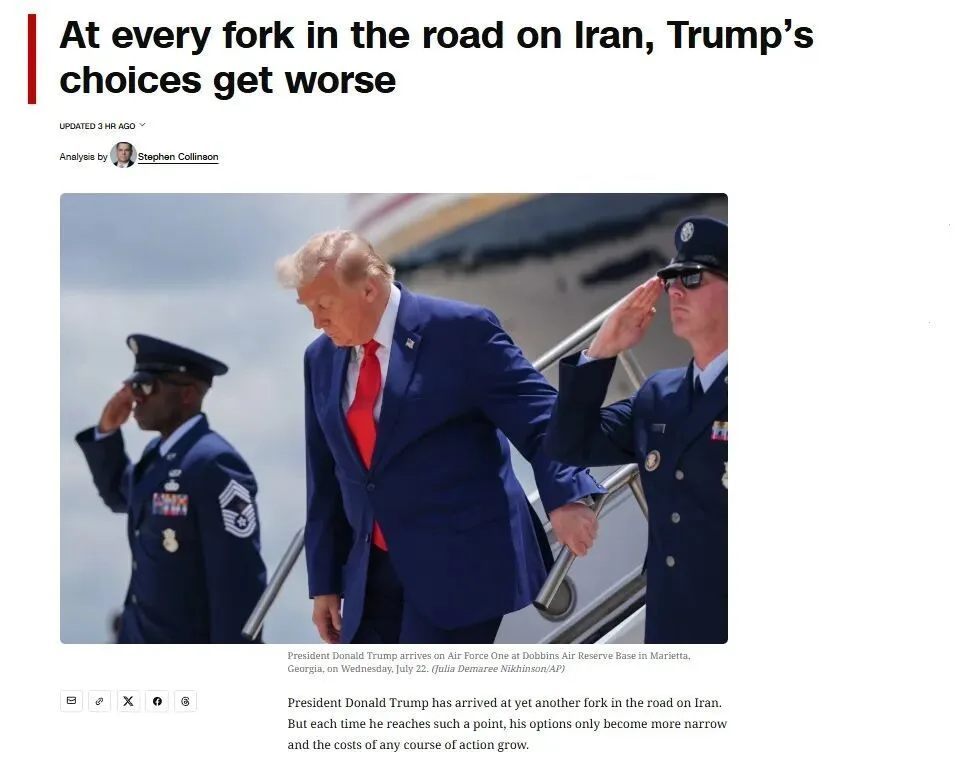“美国的选择越来越少 行动的代价越来越高”