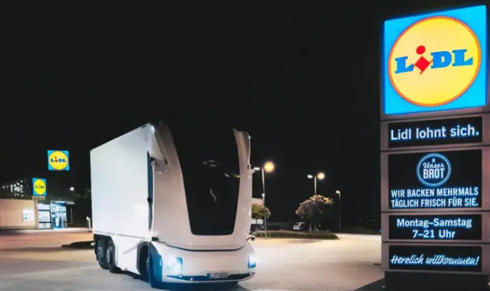 Lidl启用无人卡车上路送货，零售物流驶入自动驾驶时代